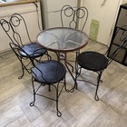 Antique  Vintage Childs Black Ice Cream Parlor Chair -price For 2