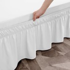 Microfiber Wrap Around Bed Skirt Elastic Dust Ruffle Easy Fit Mattress Cover