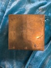 Vintage Brass Square Shaped Jewelry Trinket Box Etched Floral 4  Beautiful 
