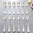 Christofle Perles 12pc Silverplate Flatware Cake Fork Coffee Spoon Box Excellent