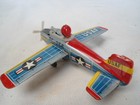 Vintage Japanese Tin Toy Fighter Airplane Usaf Pf-256 - Yone