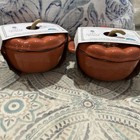 Pioneer Woman Mini Pumpkin Cocotte W  Lid  Casserole Dutch Oven Set 2 Free Ship 