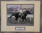 Ruffian 1975 Acorn Stakes Photo  1 8x10 Matted   Framed Signed Jacinto Vasquez 