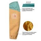 Welding 18  Premium Leather Fr Welding Sleeves Green   Yellow