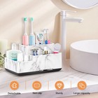 Toothbrush Holder Bathroom Organizer Countertop 5 Compartments Storage For Co   