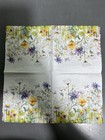 Two Single Cocktail Napkins For Decoupage Spring Summer Flower Meadow Floral