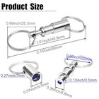 4 Pcs Quick Release Keychain-detachable Pull Apart Keychain silver  Detachable 