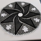Handmade Crochet Halloween Doily Black White Ghost Swirl Table Centerpiece 15 