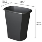 Sterilite Trash Can  Plastic Bathroom Or Office Trash Can  10 Gallon  Black New