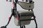Medline Empower 4-wheel Rollator Seat Storage Adj Height Handbrakes Black Gray