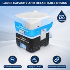 Serenelife 20 Liter Outdoor Portable Toilet W  Extra Large Seat  Phone Holder