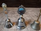 Lot Of 3 Vintage Small Decorative Bells Antigua Leeward Islands Gettysburg 