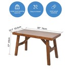 Fuin 30  Solid Wood Farmhouse Bench 30 Inchd X 16 9 Inchw X 13 2 Inchh  Brown 