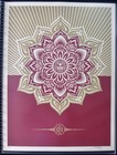 Shepard Fairey Obey Giant Red Gold Holiday Mandala 18x24    Art Print Poster 2013