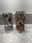 2 Bath   Body Works Christmas Fox Fall Leaves Metal Soap Holder Retired Holiday