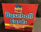 1991 Topps Baseball Traded Set Empty Display Box  With Original Topps Case Ja26