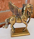 Vintage Solid Brass Pegasus Horse Figurine Winged Statue Mythical Decor