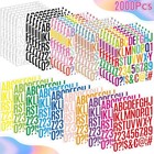 2000 Pcs Self-adhesive Alphabet Letter Stickers  40 Sheets 2 Inch 15 Colors 