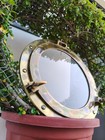 Vintage Brass Glass Porthole Window Maritime Wall Decor Ship 12 Inches Antique