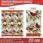 Christmas Paper Guest Napkins Vintage Cardinal Bird Berry Bathroom Napkins