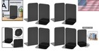 Elegant Black Metal Book Dividers - Heavy Duty Set Of 4 Pairs For Home Office