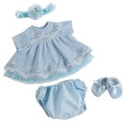 Reborn Baby Dolls Clothes Girl Blue Baby Doll Clothes 17-20 Inches Blue Dress