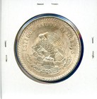 1948 Mexico 5 Peso Cuauht  moc Silver Coin  73 Bu Brilliant Uncirculated