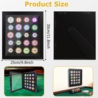 Poker Chip Display Case Frame For 20 Chips  Magnetic Front-opening Black