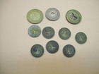 Vintage New York City Brass Transit Tokens Lot Of 10 Exonumia