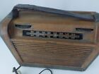 Vintage Philco Wooden Roll Top Case Portable Radio 1940 s Antique Untested As-is