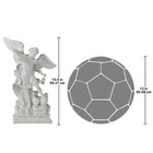 Reg Price  129  Design Toscano Orig  15 5   Bonded Marble St Michael Statue New