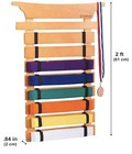 Karate Taekwondo Belt Display Wood Wall Rack Martial Arts 8 Belts Holder