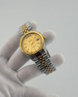 Rare Vintage Ricoh President Automatic Two Tone Gold Dail 21 Jewels Wrist Watch