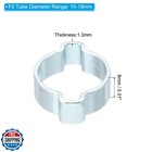 Patikil 30 Pack 15-18mm Double Ear Hose Clamp  Galvanized Steel Crimp Rings F