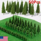50 trees Model Train Railroad Wargame Diorama Scenery Landscape Ho Oo Scale _us