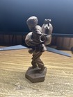 Vintage Hand Carved Wooden Traveler Figurine Folk Art Man Carrying Bags Statue