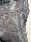 Hot Leather Chaps - Size Xl - Motorcycle Black Adjustable Waist - Zippers