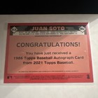 2021 Topps - 1986 Topps Baseball Autographs Juan Soto  86a-jso  au 