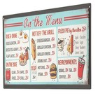 On The Menu Embossed Metal Sign - Vintage Diner Menu Sign With Distres