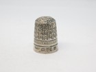 Sterling Silver Advertising Sewing Thimble Antique 1927 Chester Art Deco