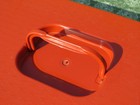 Vtg 1970   s Wil-hold Wilson Mfg Corp Orange Sewing Thread Storage Case W  Handle