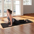 Fitness 1 2 In  Extra Thick Yoga Mat  With Carrying Strap  Black