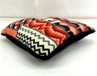  Vintage 1975 Needlepoint Pillow Square Sampler Style Floral Geometric Blue Red