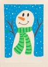 Aceo Original Snowman Christmas Winter Miniature Painting Mini Art Onecraftylady