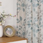 Floral Sheer Curtains With Pattern 84 Inches Long 2 Panels Set For Living