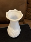 Vintage White Hobnail Milk Glass Oil Lamp Globe 10 Inch