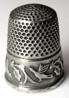 Antique Ketcham   Mcdougall Child   s Silver Thimble Three Birds  Foliage  carrie 