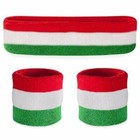 Suddora Striped Sweatband Set -  1 Headband And 2 Wristbands  Cotton For Sports