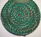 Balsam   Fir Trading Co Placemats  4  Red Green 15 Inch Round  Polyester Nwt