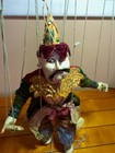 Antique Burmese Hand Carved Wooden Puppet Marionette Doll  20  T W handle
